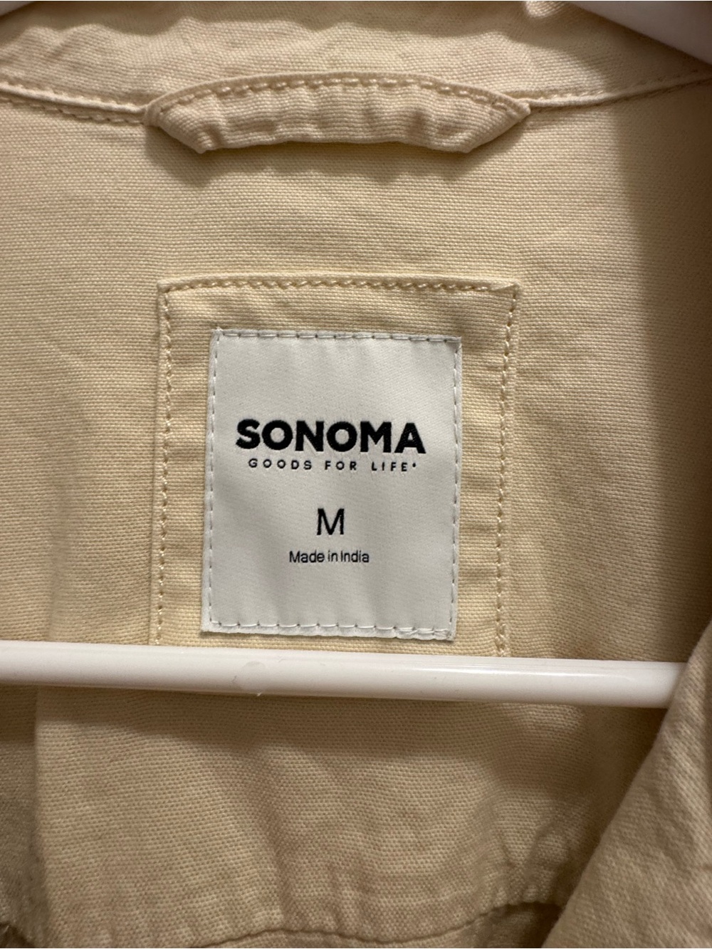 Cream Utility Jacket with Drawstring Waist - Picture 2 of 4